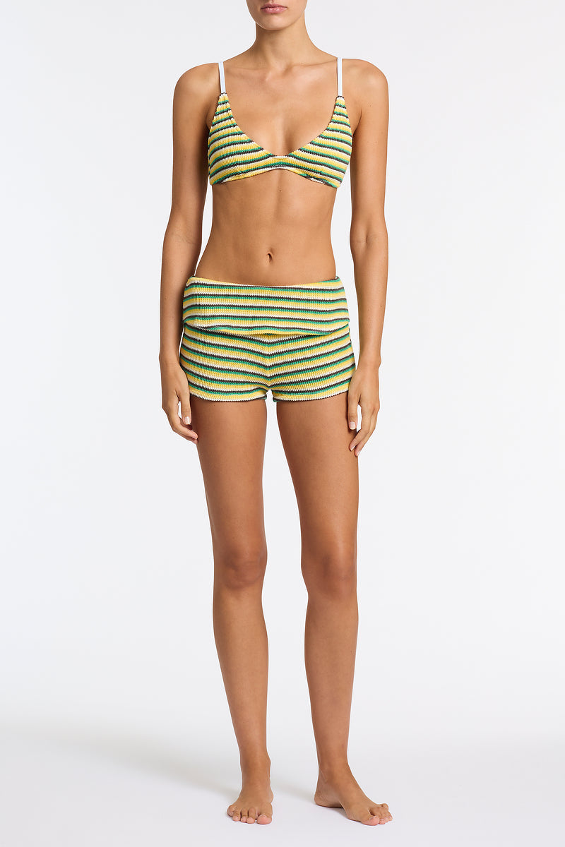 ELLI - LEMONADE Crochet Stripe Short