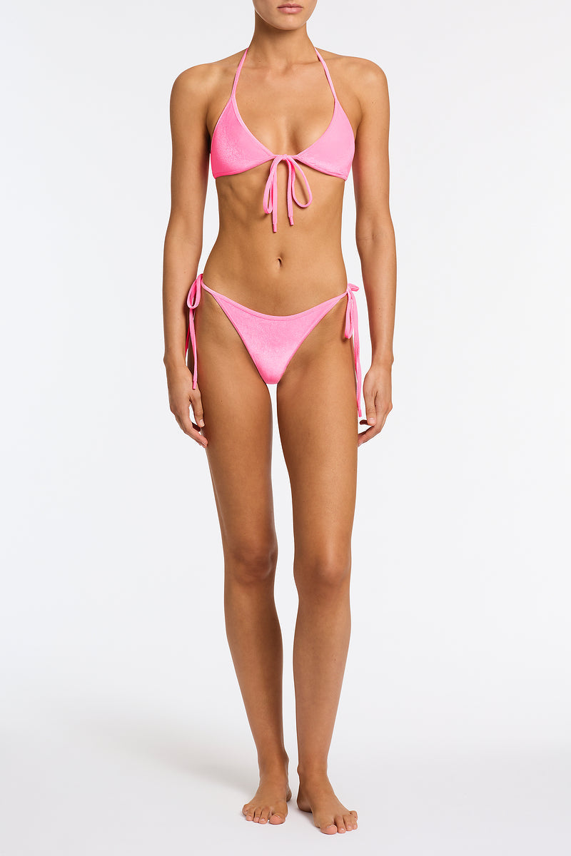 SOFI - PINK CANDY VELVET Halter Bikini Set