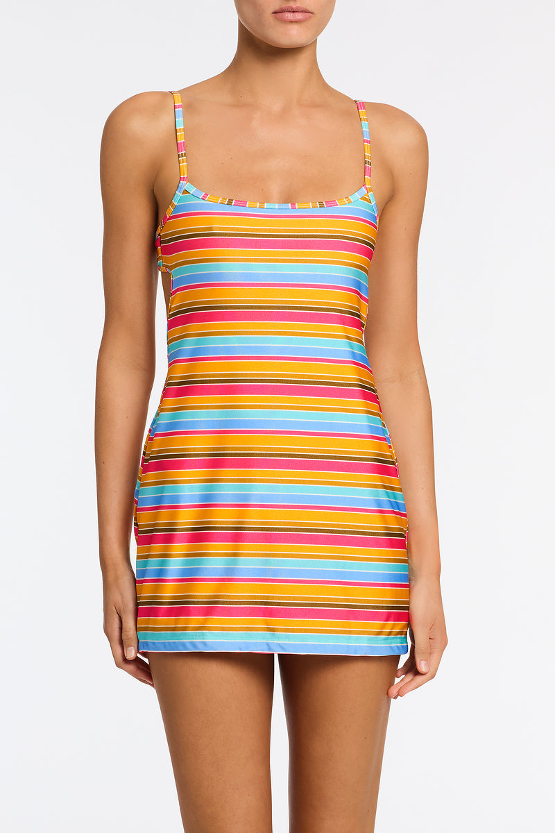 MINNI - MELON STRIPE Mini Dress