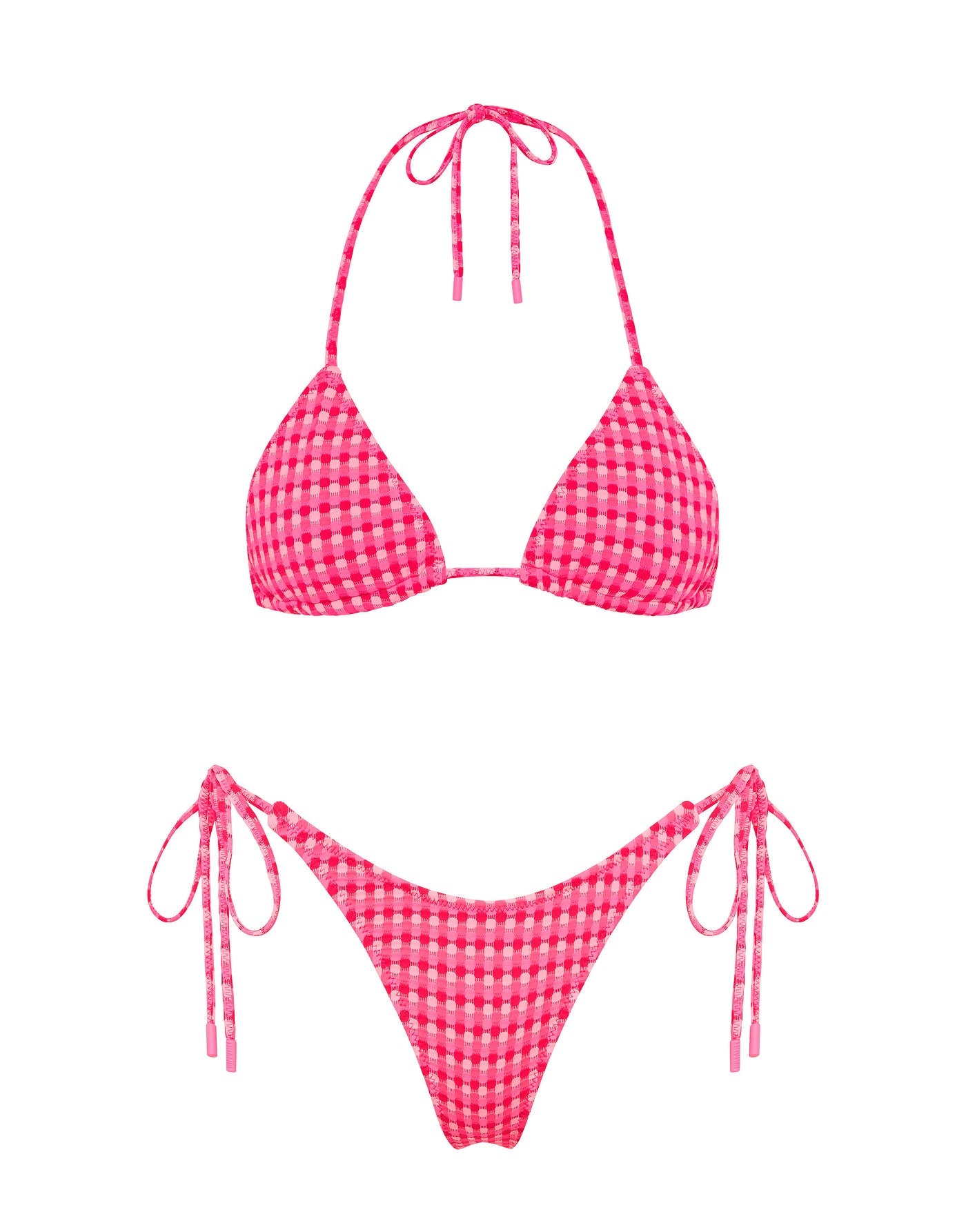 Candy Pink Struktur-Bikini-Set Deluxe