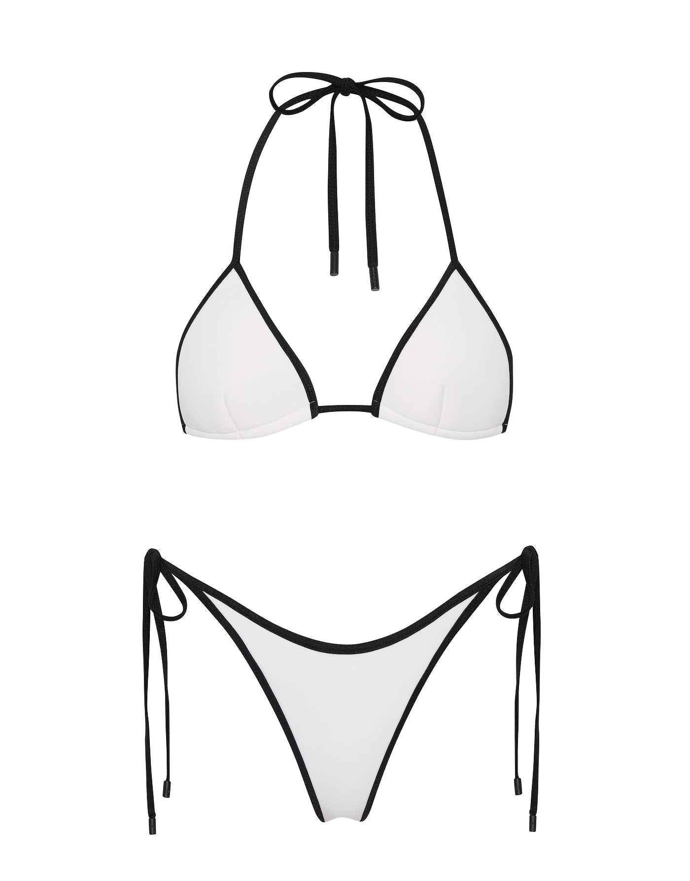 VINCA - PANDA WHITE  Neoprene Triangle Bikini Set