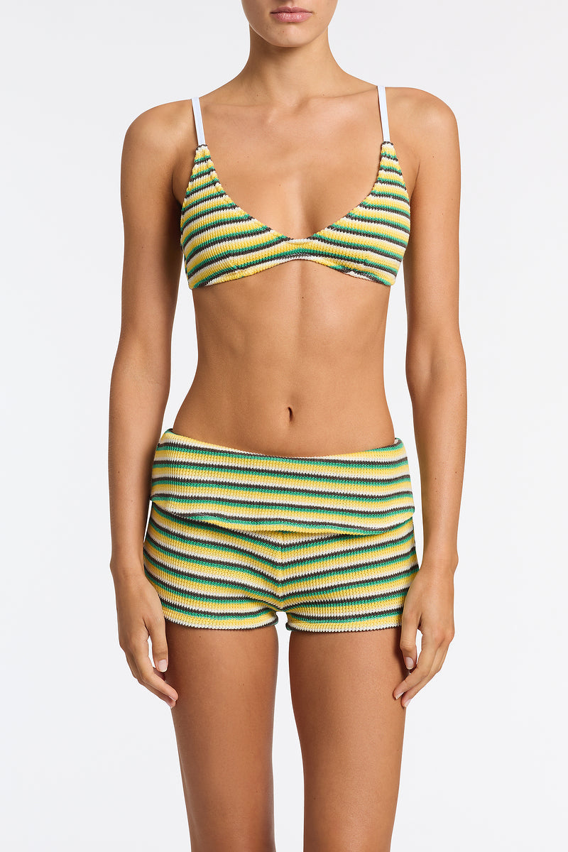 ELLI - LEMONADE Crochet Stripe Short