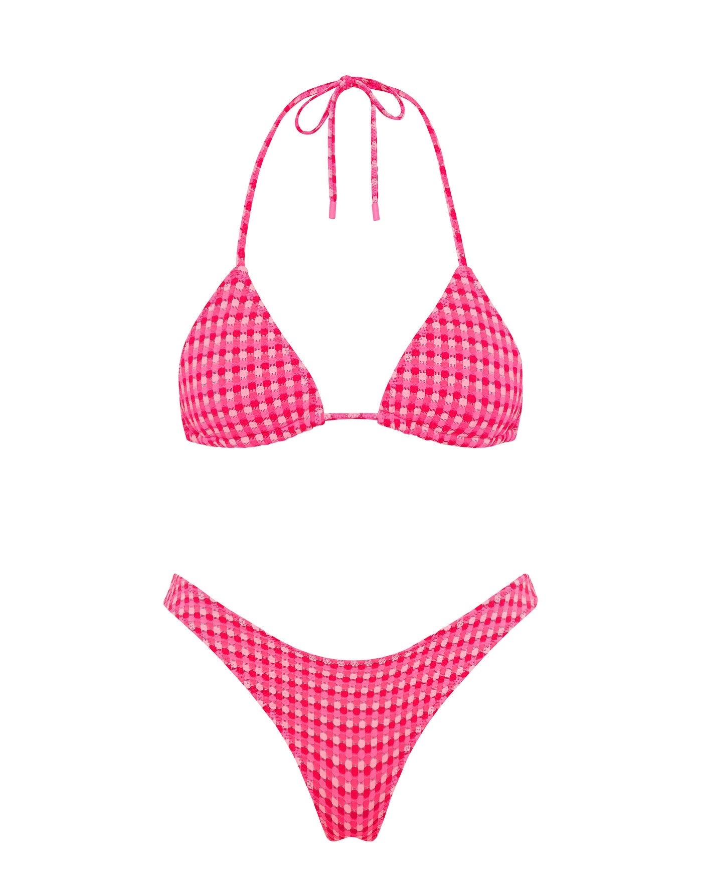 Candy Pink Struktur-Bikini-Set Deluxe